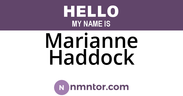 Marianne Haddock