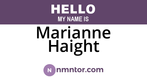 Marianne Haight