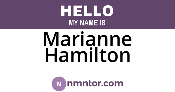 Marianne Hamilton