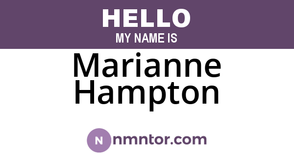 Marianne Hampton