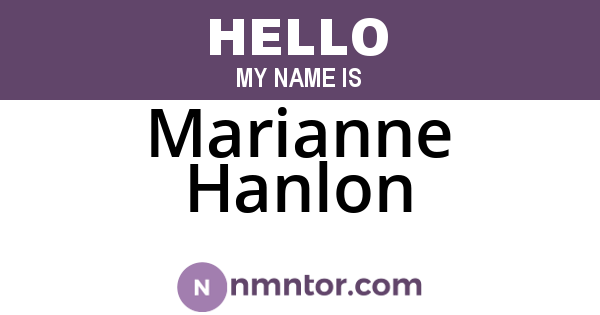 Marianne Hanlon