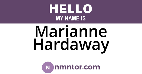 Marianne Hardaway