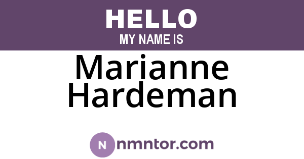 Marianne Hardeman