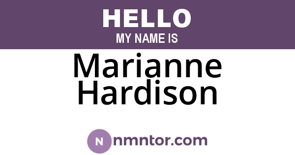 Marianne Hardison