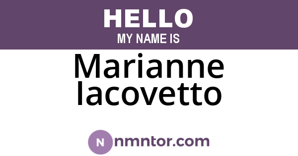 Marianne Iacovetto