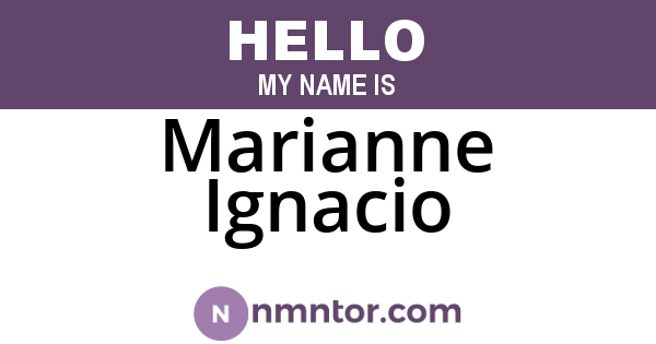 Marianne Ignacio