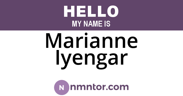 Marianne Iyengar