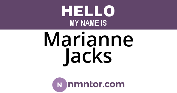 Marianne Jacks
