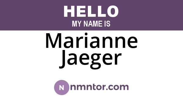 Marianne Jaeger