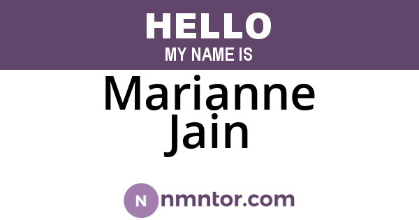 Marianne Jain