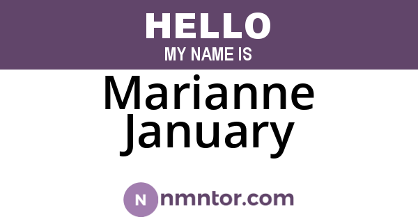 Marianne January