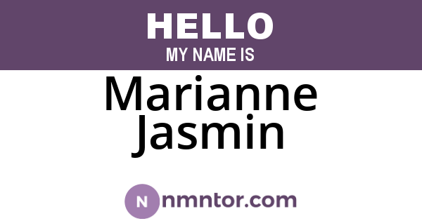 Marianne Jasmin