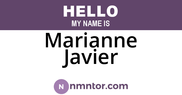 Marianne Javier
