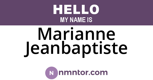 Marianne Jeanbaptiste