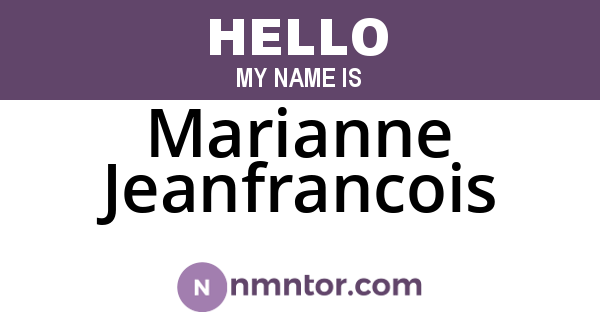 Marianne Jeanfrancois