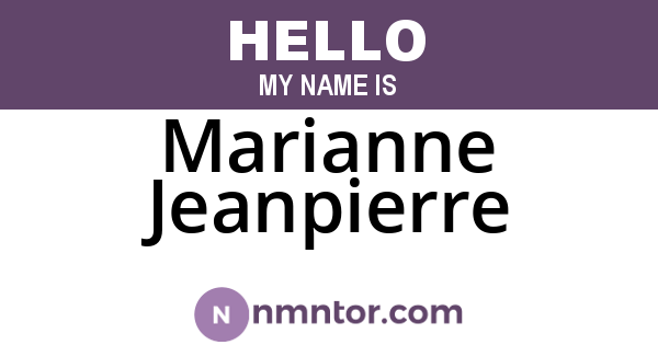 Marianne Jeanpierre