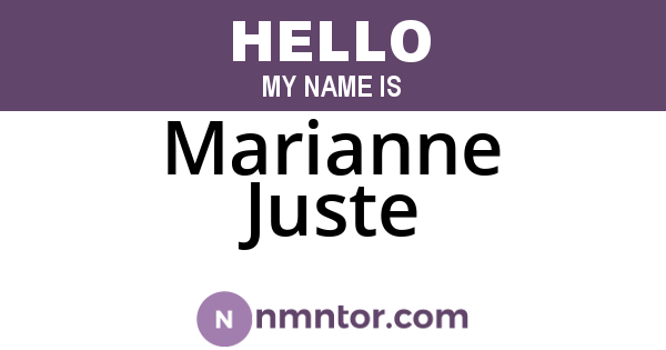Marianne Juste