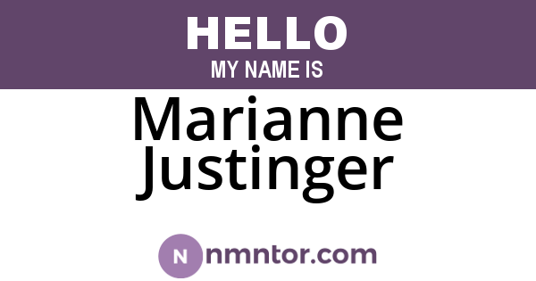 Marianne Justinger