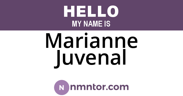 Marianne Juvenal