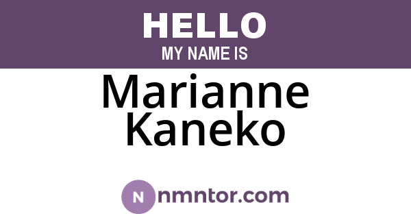 Marianne Kaneko