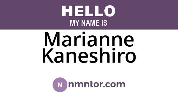 Marianne Kaneshiro