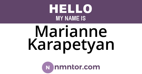 Marianne Karapetyan