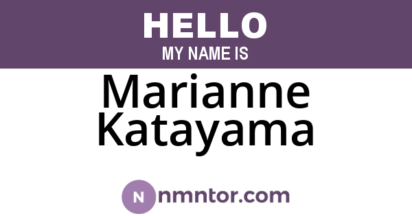 Marianne Katayama