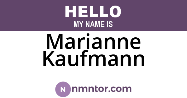 Marianne Kaufmann