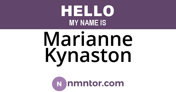 Marianne Kynaston