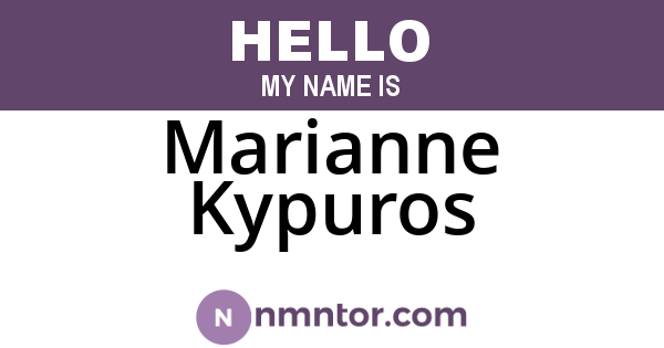 Marianne Kypuros