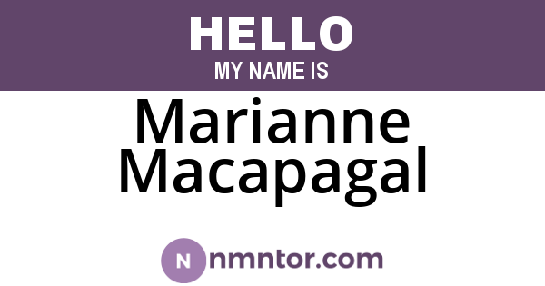 Marianne Macapagal