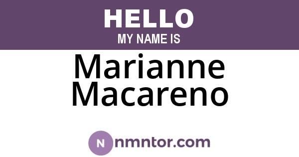 Marianne Macareno