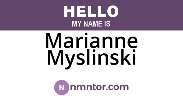 Marianne Myslinski