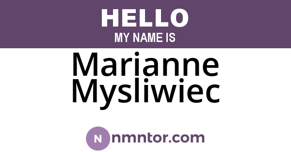 Marianne Mysliwiec