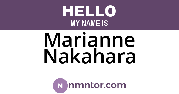 Marianne Nakahara
