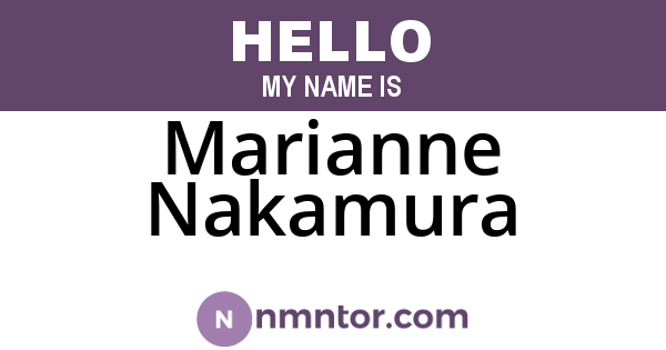 Marianne Nakamura