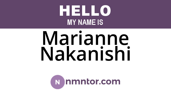 Marianne Nakanishi