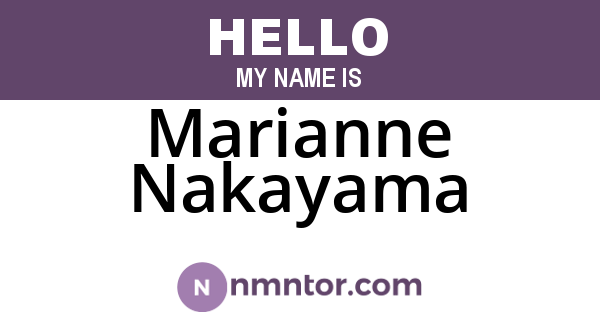 Marianne Nakayama