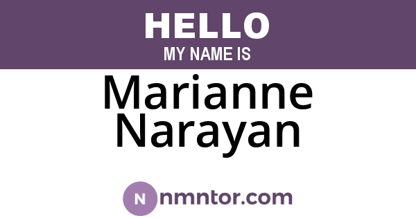 Marianne Narayan