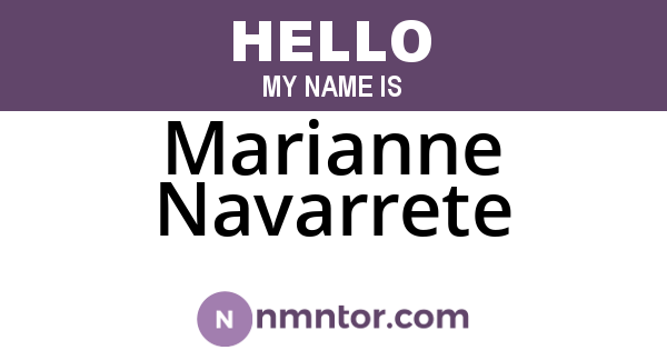 Marianne Navarrete