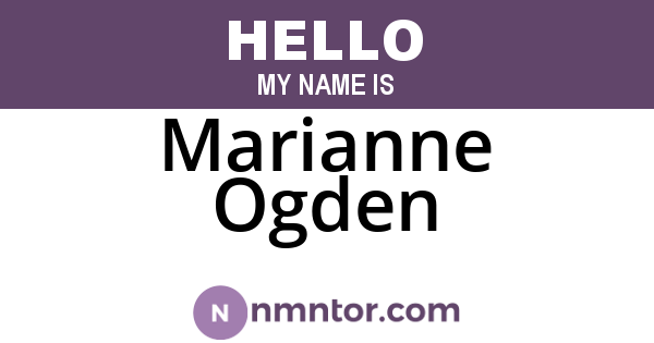 Marianne Ogden
