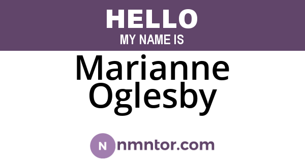 Marianne Oglesby