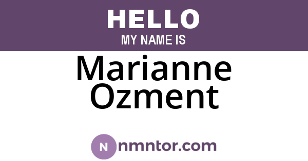 Marianne Ozment