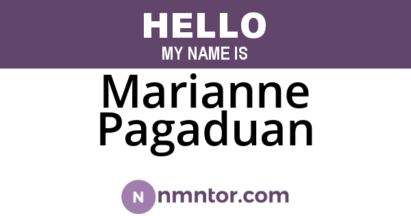 Marianne Pagaduan