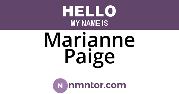 Marianne Paige