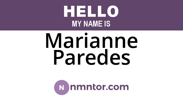 Marianne Paredes