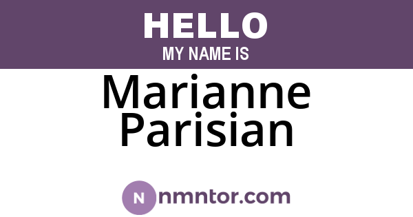 Marianne Parisian