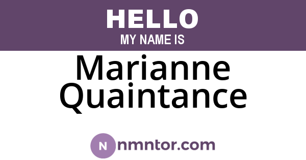 Marianne Quaintance