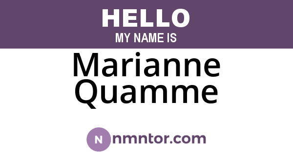 Marianne Quamme