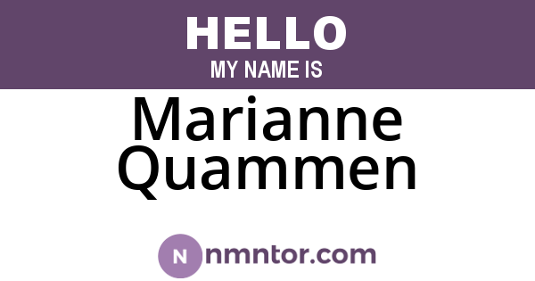 Marianne Quammen